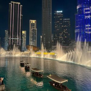Dubai Fountain Lake Ride tickets traditional abra boat on Burj Lake